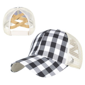 B794 Plaid White / Adjustable