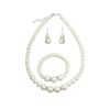 Wholesale Pearl Necklace Earrings Bracelet Three Piece Set