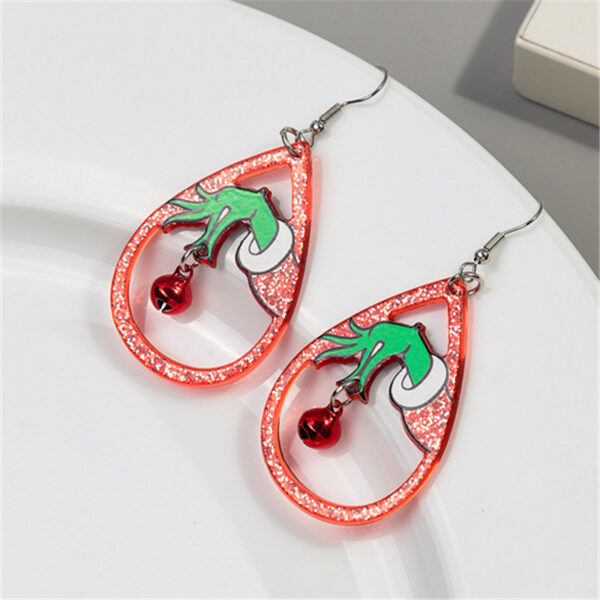 O1CN01XvPSle27SccCrsikU_3843297796-0-cib Wholesale Christmas Bells Santa Claus Acrylic Earrings