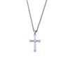 Wholesale Valentine's Day Pink Love Cross Diamond Alloy Necklace