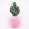 Wholesale Cactus Alloy Fur Ball Keychain