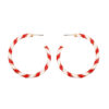 Wholesale Fashionable Dripping Oil Spiral Christmas Hoops