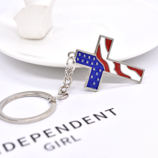 O1CN01XymRwK1bRdzmNqiHW_1859583462-0-cib Wholesale American Flag Cross Zinc Alloy Keychain