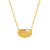 Wholesale Lucky Gold Bean Titanium Steel Gold Plated Clavicle Chain Necklace