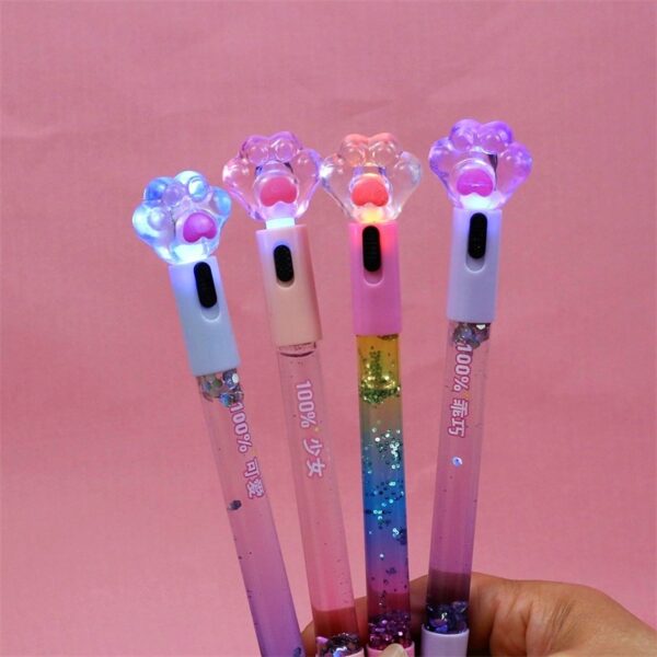 Wholesale Plastic Luminous Cat Claw Quicksand Pen