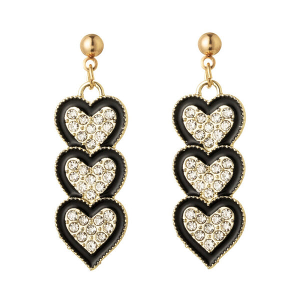 Wholesale Diamond Love Tassel Earrings