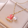 Wholesale Christmas Zircon Fashion Christmas Eve Gift Cute Clavicle Necklace