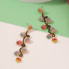 O1CN01Y28sDl1gFnujl09Mk_2213748334113-0-cib Wholesale Christmas Lights with Diamond and Zinc Alloy Earrings