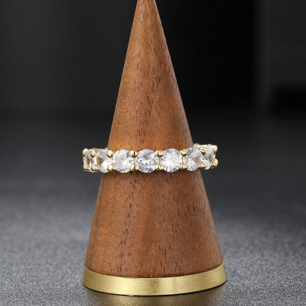 Wholesale Copper Full Diamond Round Ring