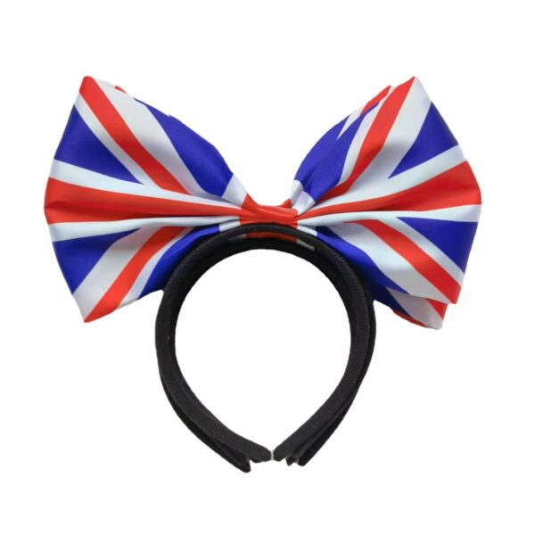 Wholesale Union Jack Flag Bow Headband
