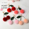 Wholesale Small Cherry Plush Keychain