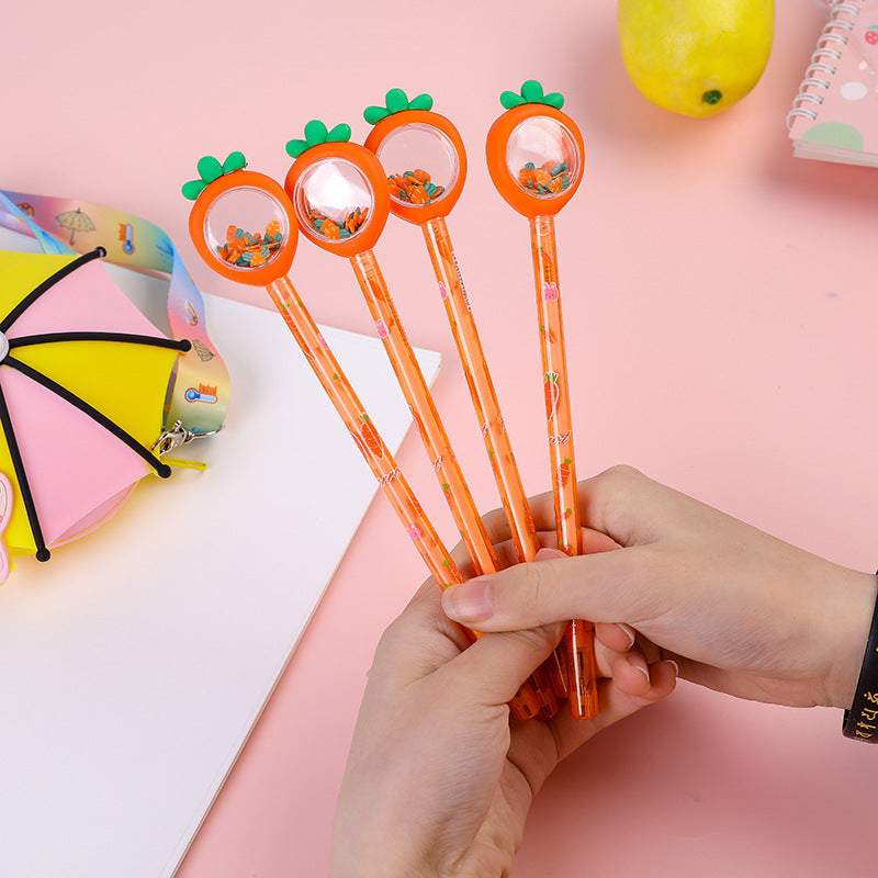 Wholesale Carrot Glitter Gel Pen One