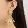 Wholesale Metal Hollow Flower Alloy Earrings