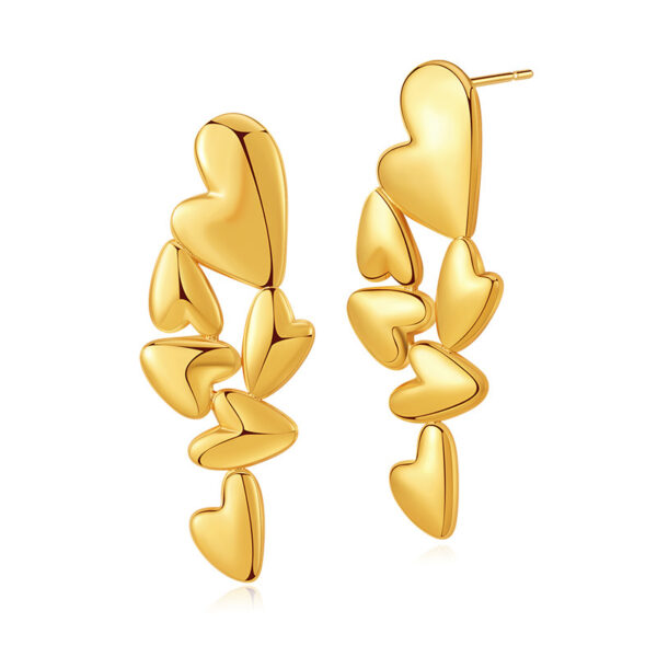 O1CN01Y6WT8W1EhSZT9iD4z_2210915660383-0-cib Wholesale Heart Irregular Copper Plated 18K Real Gold Earrings
