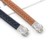 Wholesale Vintage Alloy Snake Head Leather Bracelet
