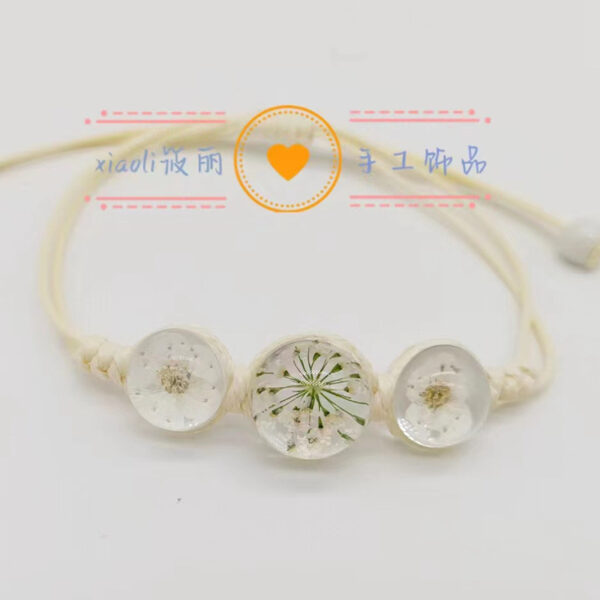 Wholesale Cherry Blossom Hand-woven Real Flower Bracelet