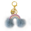 Wholesale Rainbow Wool Ball Cotton Rope Key Chain