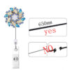 Wholesale Colorful Rhinestone Rotating Garland Telescopic Badge Scroll Keychain