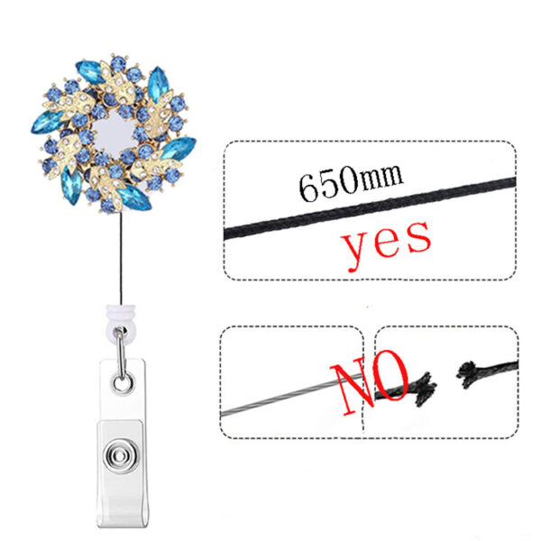 Wholesale Colorful Rhinestone Rotating Garland Telescopic Badge Scroll Keychain