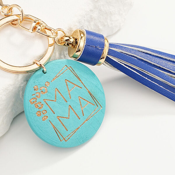 Wholesale Mother's Day Tassel Leather Keyrings
