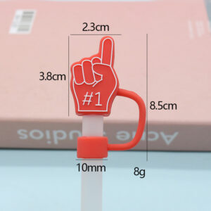 Silicone red finger 10mm / Bagged with straw [straw color random]]