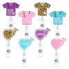 O1CN01YE4Hz31E0PFDVSjZG__2129230289-0-cib Wholesale Leopard Print Medical Stethoscope Badge Scroll Retractable ABS Keychain
