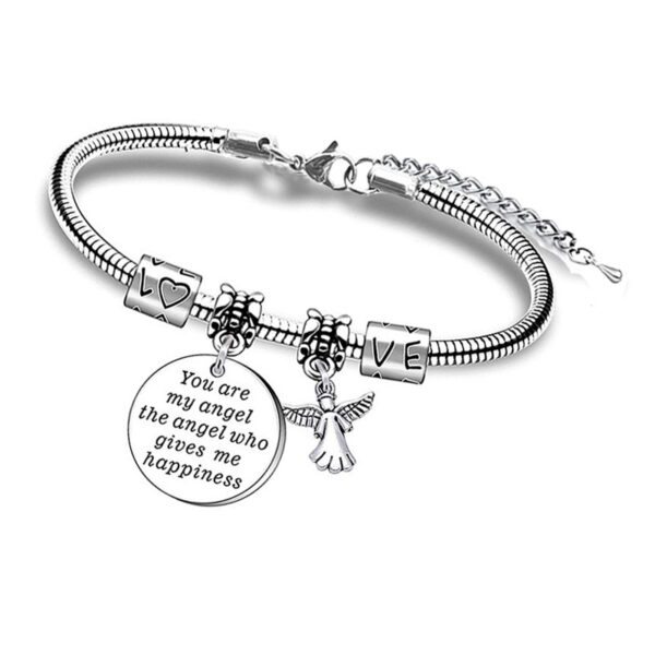 Wholesale You are my angel Stainless Steel Lettering Bracelet