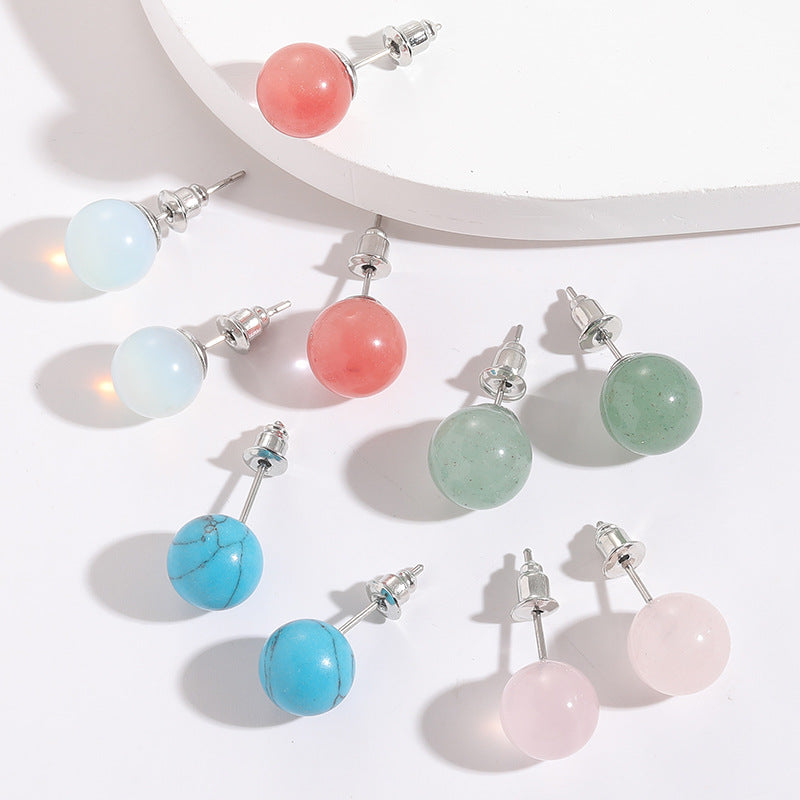 Wholesale Natural Stone Crystal Earrings
