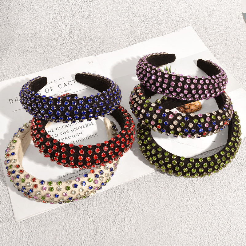 Wholesale Baroque Rhinestone Full Diamond Snge Headband