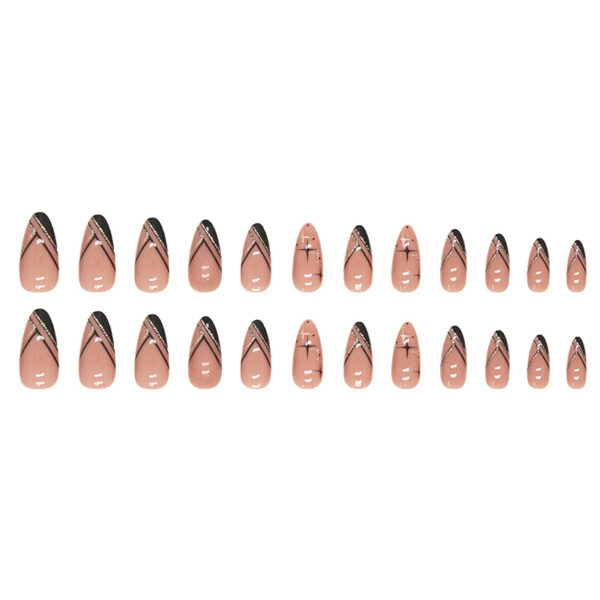 Wholesale Mystery Black Diagonal Line Resin Nail Stickers