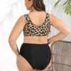 Wholesale Plus Size Leopard Polyester Swimwear