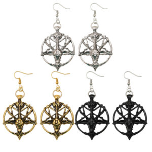 Wholesale Literary Skull Head Sheep Head Demon God Earrings