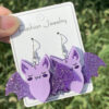Wholesale Bat Creative Flash Halloween Party Acrylic Earrings