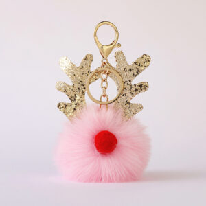 Pink / 8cm + gold keychain