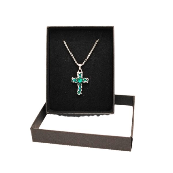 Wholesale Diamond Oil Dripping Cross Necklace