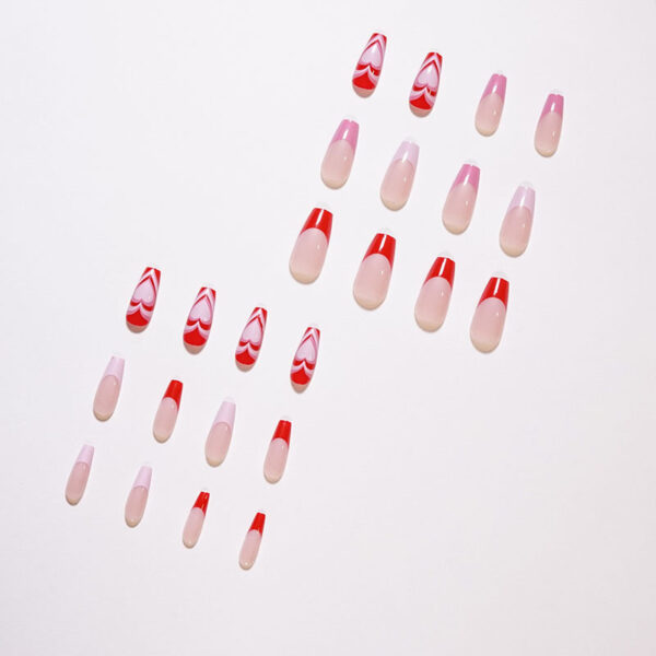 Wholesale Plastic French Heart Nail Stickers