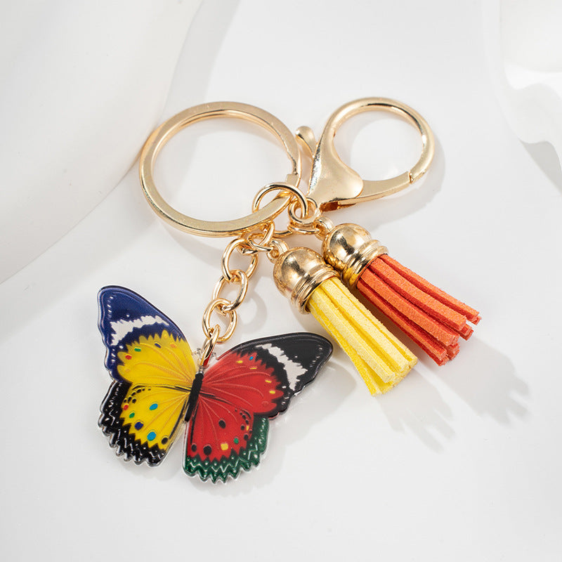 Wholesale Acrylic Butterfly Pendant Keychain