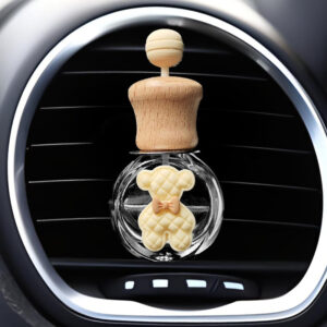 White ridge bear round perfume bottle (without perfume)