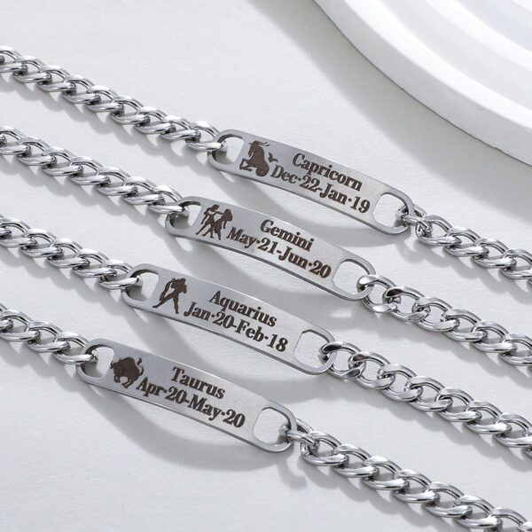 Wholesale Twelve Constellations Stainless Steel Bracelet
