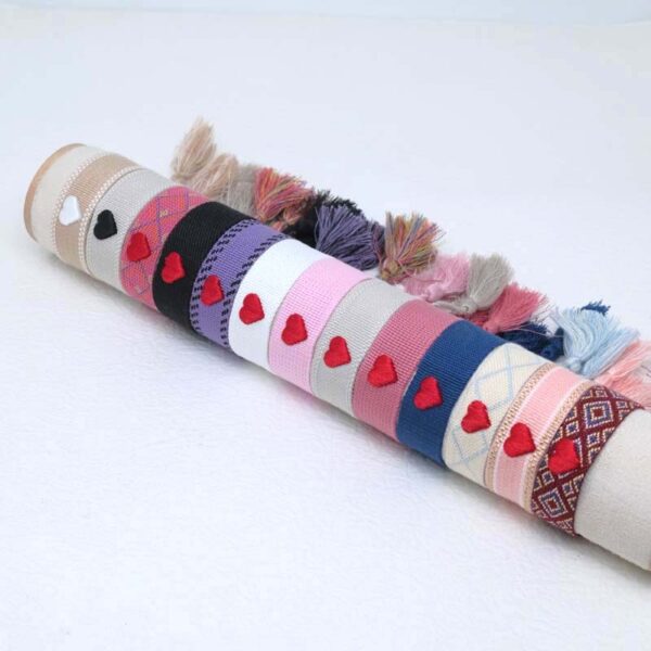 Wholesale Cord Logo Letter Love Woven Tassel Bracelet