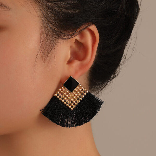 Wholesale Bohemian Multicolor Tassel Alloy Earrings