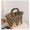 O1CN01YOdqw61bcBE489EaU_1089503485-0-cib Wholesale Straw Color Block Beach Bag