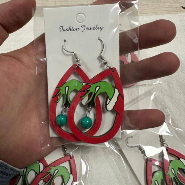 Wholesale Wooden Christmas Earrings