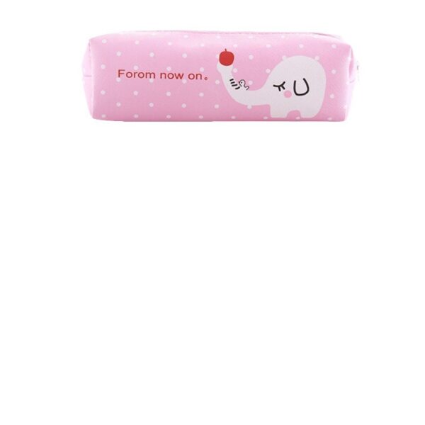 Wholesale Cute Animal Cartoon Square PU Pencil Case Cute Animal Stationery Bag Multifunctional Student Pencil Case