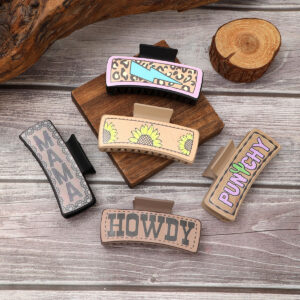 Wholesale Western style English lettering leather grabber