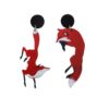 Wholesale Creative Lizard Gecko Red Fox Acrylic Earrings