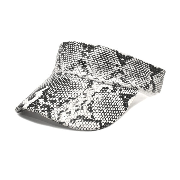 O1CN01YSZoTi1HdHmFfleKj_2316640780-0-cib Wholesale PU Snake Print Empty Top Hat Sun Visor