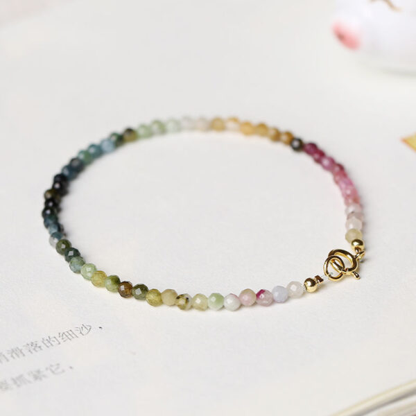 Wholesale 2mm Agate Rainbow Small Tourmaline Bracelet