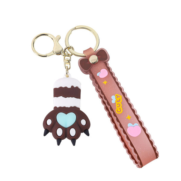 Wholesale PVC Cartoon Cute Cat Claw Keychain