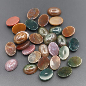 Indian agate / 13*18MM oval ring surface